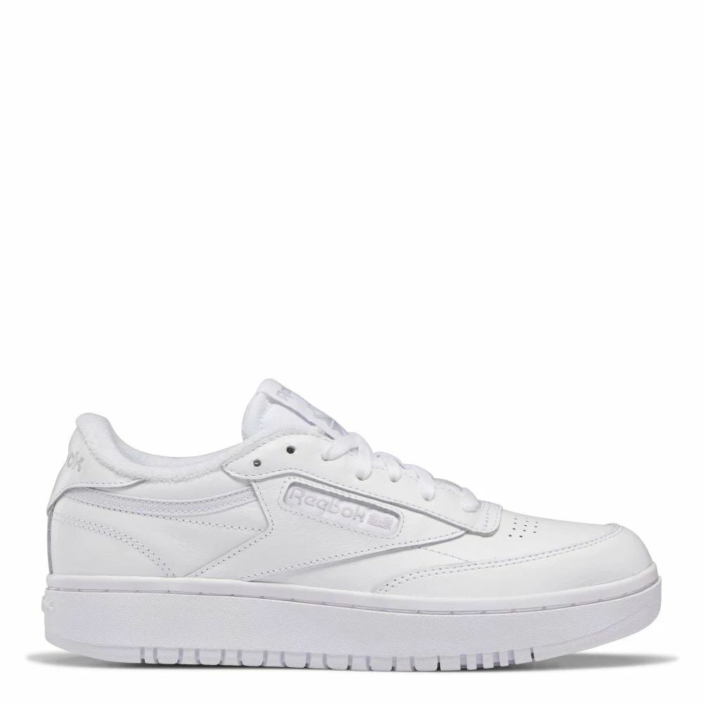 Reebok Women's Club C Double In Ftwr White/Ftwr White/Cold Grey 2 3 Reebok Women's Club C Double In Ftwr White/Ftwr White/Cold Grey 2