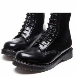 Solovair 11 Eye Derby Boot In Black Hi-Shine -Shoe Shop s11981bkg 106 3 1100x