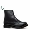 Solovair 8 Eye Derby Boot In Black Greasy