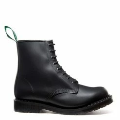 Solovair 8 Eye Derby Boot In Black Greasy