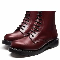 Solovair 8 Eye Derby Boot In Oxblood Hi-Shine -Shoe Shop s8551oxg 104 3 1100x