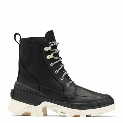 Sorel Women's Brex Lace Bootie In Black/Chalk 4 Sorel Women's Brex Lace Bootie In Black/Chalk -Shoe Shop so 1951211010 2061 1 1100x
