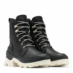 Sorel Women's Brex Lace Bootie In Black/Chalk 7 Sorel Women's Brex Lace Bootie In Black/Chalk -Shoe Shop so 1951211010 2061 2 1100x