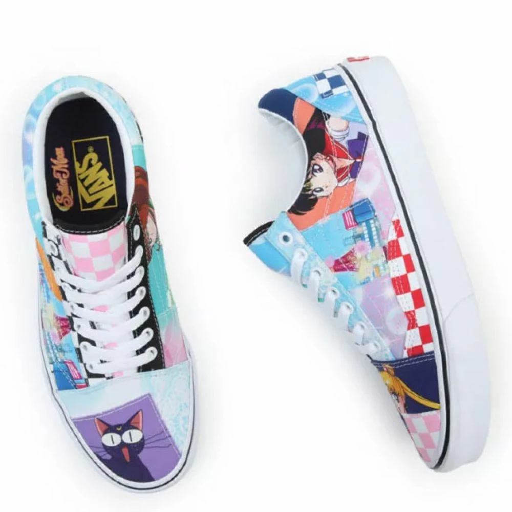 Vans X Pretty Guardian Sailor Moon Old Skool Patchwork In Multicolour 5 Vans X Pretty Guardian Sailor Moon Old Skool Patchwork In Multicolour - Image 3