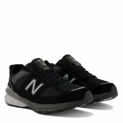 New Balance Women's Made In US 990v5 In Black With Silver -Shoe Shop w990bk5 2 1100x