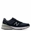 New Balance Women's Made In US 990v5 In Navy With Silver -Shoe Shop w990nv5 1 1100x