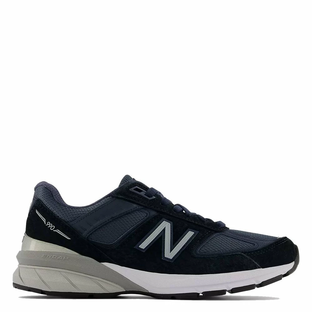 New Balance Women's Made In US 990v5 In Navy With Silver 3 New Balance Women's Made In US 990v5 In Navy With Silver